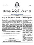 Click to view Kriya Yoga Journal - Volume 26 Number 1 -  Spring - 2019